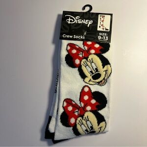🆕 ✨ Disney Minnie Mouse Crew Socks | Size 9-13
